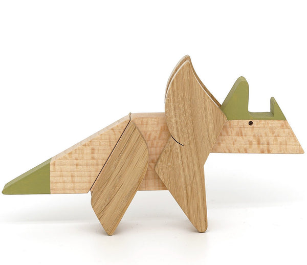 Dinosaurier Holzpuzzle mit Magneten von ESNAF TOYS-Triceratops