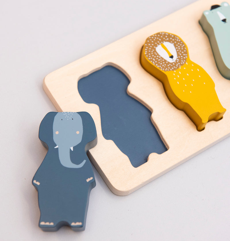 Holzpuzzle mit Tieren von Trixie_Detailansicht Elefant