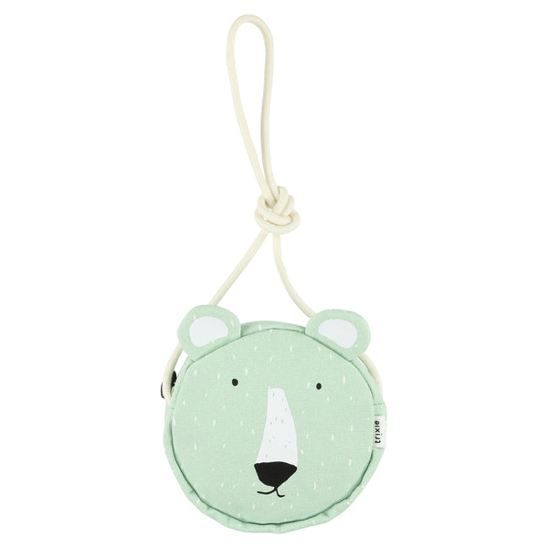 Runde Handtasche Mr. Polar Bear aus Baumwolle für Kinder von Trixie_Ansicht von vorne