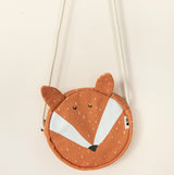 Runde Handtasche Mr. Fox aus Bamwolle für Kinder von Trixie_Ansicht von vorne_3