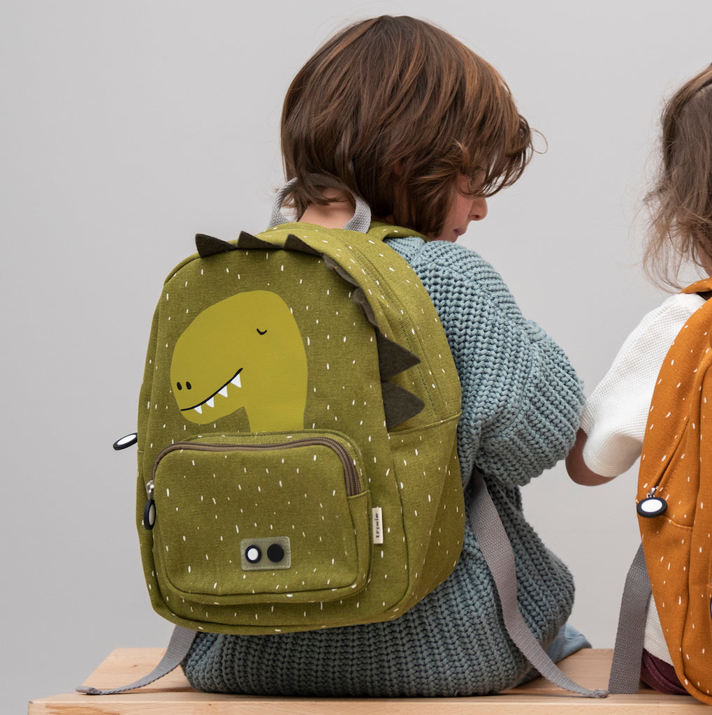 Trixie | Großer Kinderrucksack Mr. Dino aus Baumwolle | Kindergarten ...