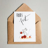 Postkarte "Frohes Fest" von Annelis Art_Weihnachtskarte_inklusive Umschlag