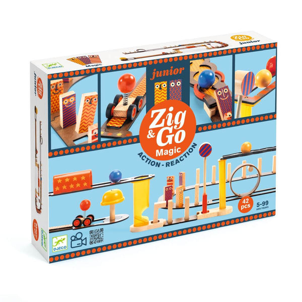 Zig & Go Junior Magic Kettenreaktionsspiel von Djeco_42 Teile_Verpackung