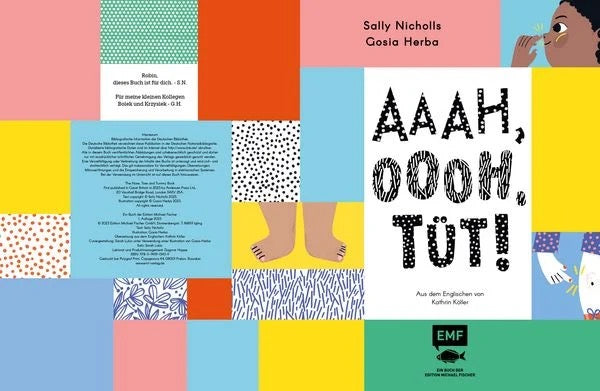 Buch Aaah, oooh, tüt von Sally Nicholls_Buchrücken