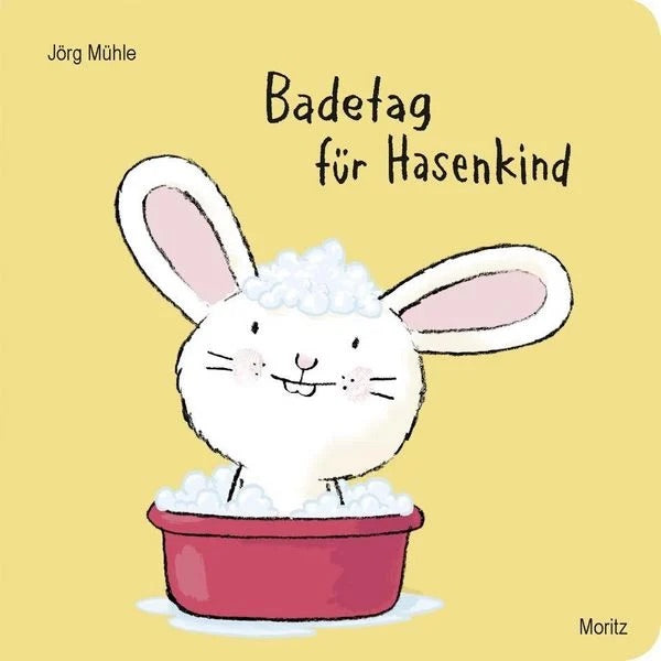Pappbilderbuch Badetag für Hasenkind von Jörg Mühle_Moritz Verlag_Buchcover