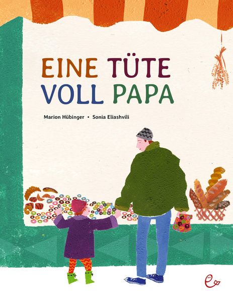 Bilderbuch "Eine Tüte voll Papa" von Marion Hübinger und Sonia Eliashvili_Susanna Rieder Verlag_Buchcover