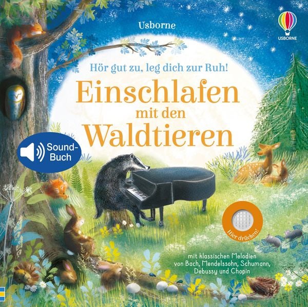 Soundbuch "Hör gut zu, leg dich zur Ruh! Einschlafen mit den Waldtieren" von Usborne Verlag_Buchcover