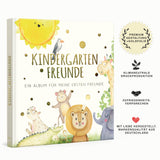 Freundebuch "Kindergartenfreunde – Ein Album für meine ersten Freunde" von Pia Loewe_PAPERISH Geschenkbuch_Buch stehend