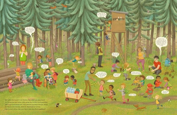 Wimmelbuch "Komm, wir zeigen dir unseren Wald" von Constanze von Kitzing_Carlsen Verlag_Seitenansicht 1
