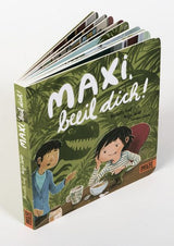 Pappbilderbuch "Maxi, beeil dich!" von Danielle Graf, Katja Seide und Günther Jakobs_Beltz & Gelberg_Buch aufgefächert