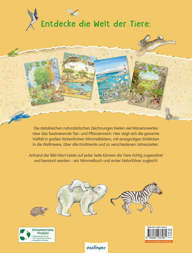 Wimmelbuch "Mein großes Tiere-Wimmelbuch" von Christine Henkel_esslinger Verlag_Rückseite