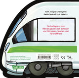 Pappbilderbuch "Mein kleiner Fahrzeugspaß: Einsteigen bitte! Der Zug fährt ab!" von Carlsen Verlag_Rückseite