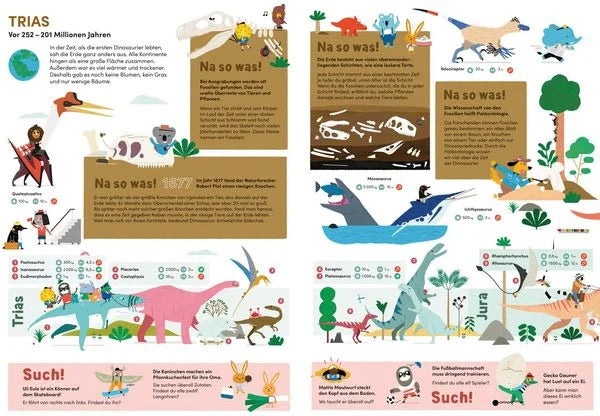Buch "Mein riesengroßes ZICKZACK Ausklappbuch – Dinosaurier" von Makii_Penguin Junior_Seitenansicht 1