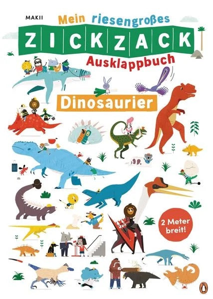 Buch "Mein riesengroßes ZICKZACK Ausklappbuch – Dinosaurier" von Makii_Penguin Junior_Buchcover